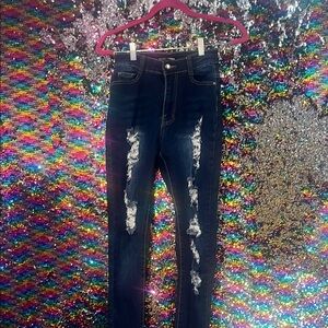 Distressed Blue Jeans for Women